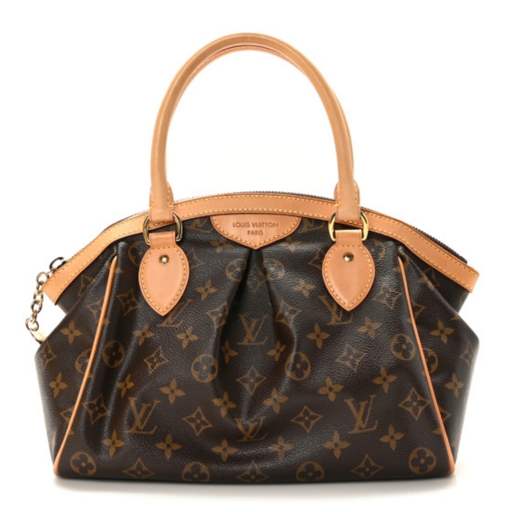 Louis Vuitton Black and Tan Monogram Satchel